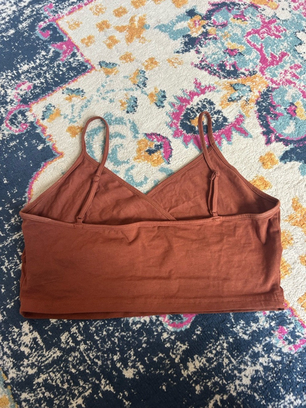 SHEIN Rust Brown Cropped Spaghetti Strap Cami - Picture 2 of 3